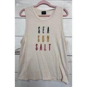 Blank Paige Tank Size MED Sea Salt Sun Beige‎ Cute